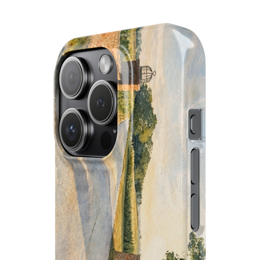Slim Phone Case — Vintage Farm Landscape Design with 'The Cage Farm' Logo