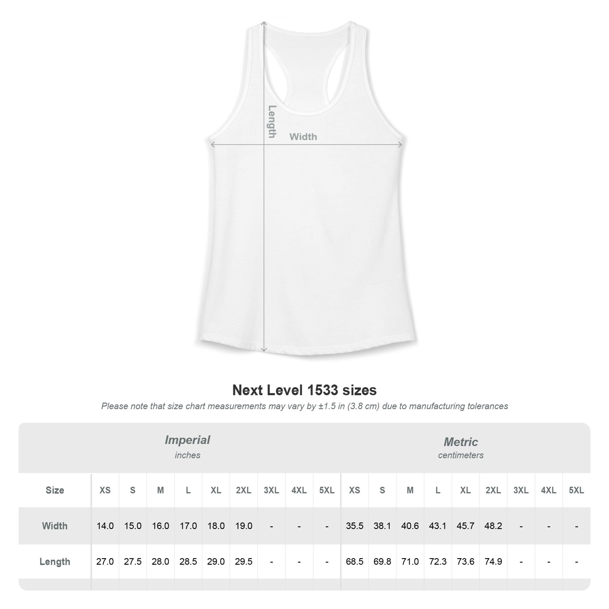 Women's Racerback Tank | White Simple Logo