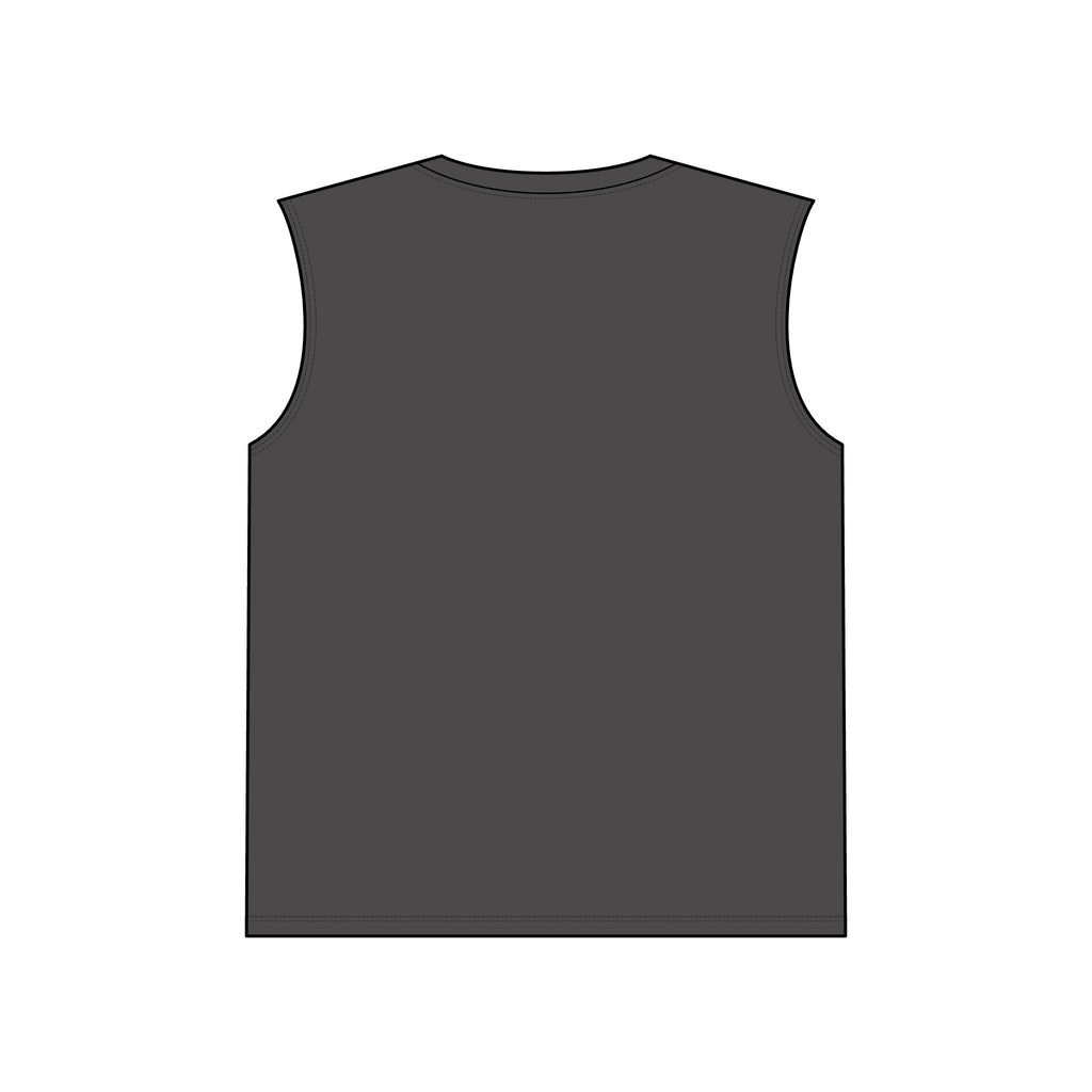 Performance Sleeveless Tee | White Simple Logo