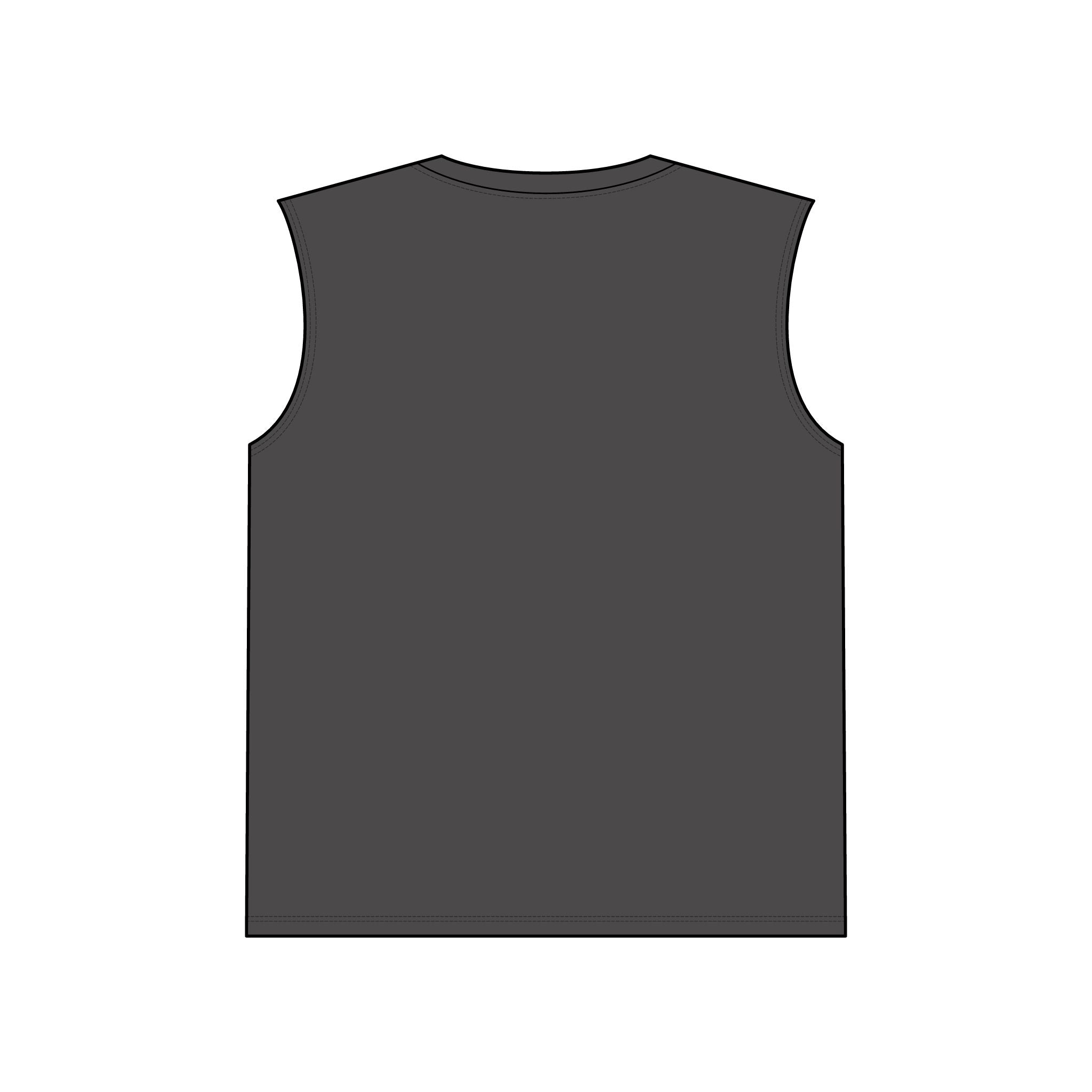 Performance Sleeveless Tee | White Simple Logo