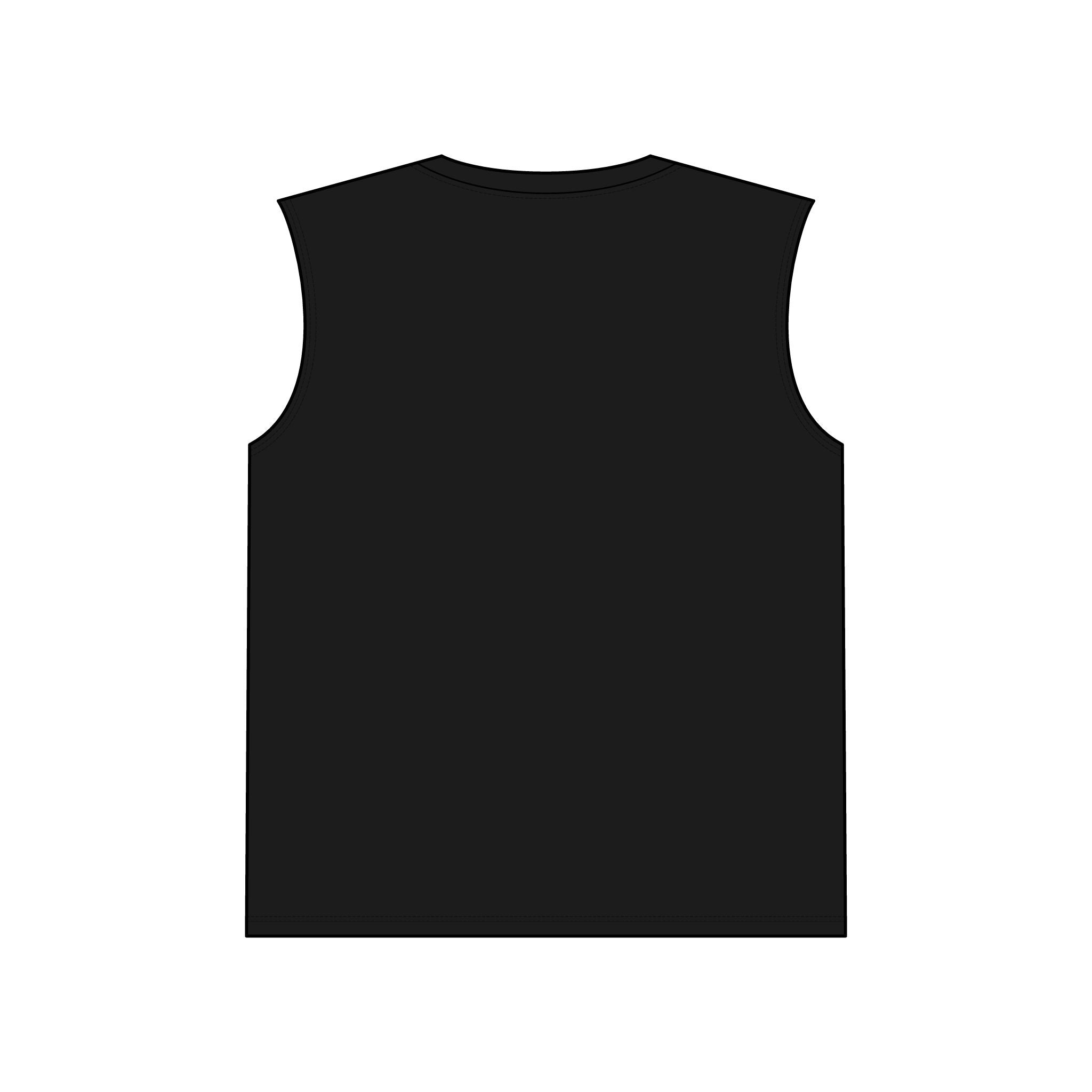 Performance Sleeveless Tee | White Simple Logo