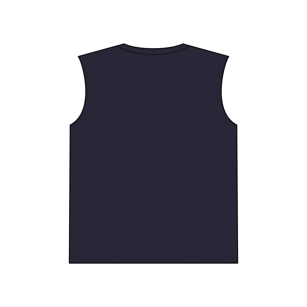 Performance Sleeveless Tee | White Simple Logo