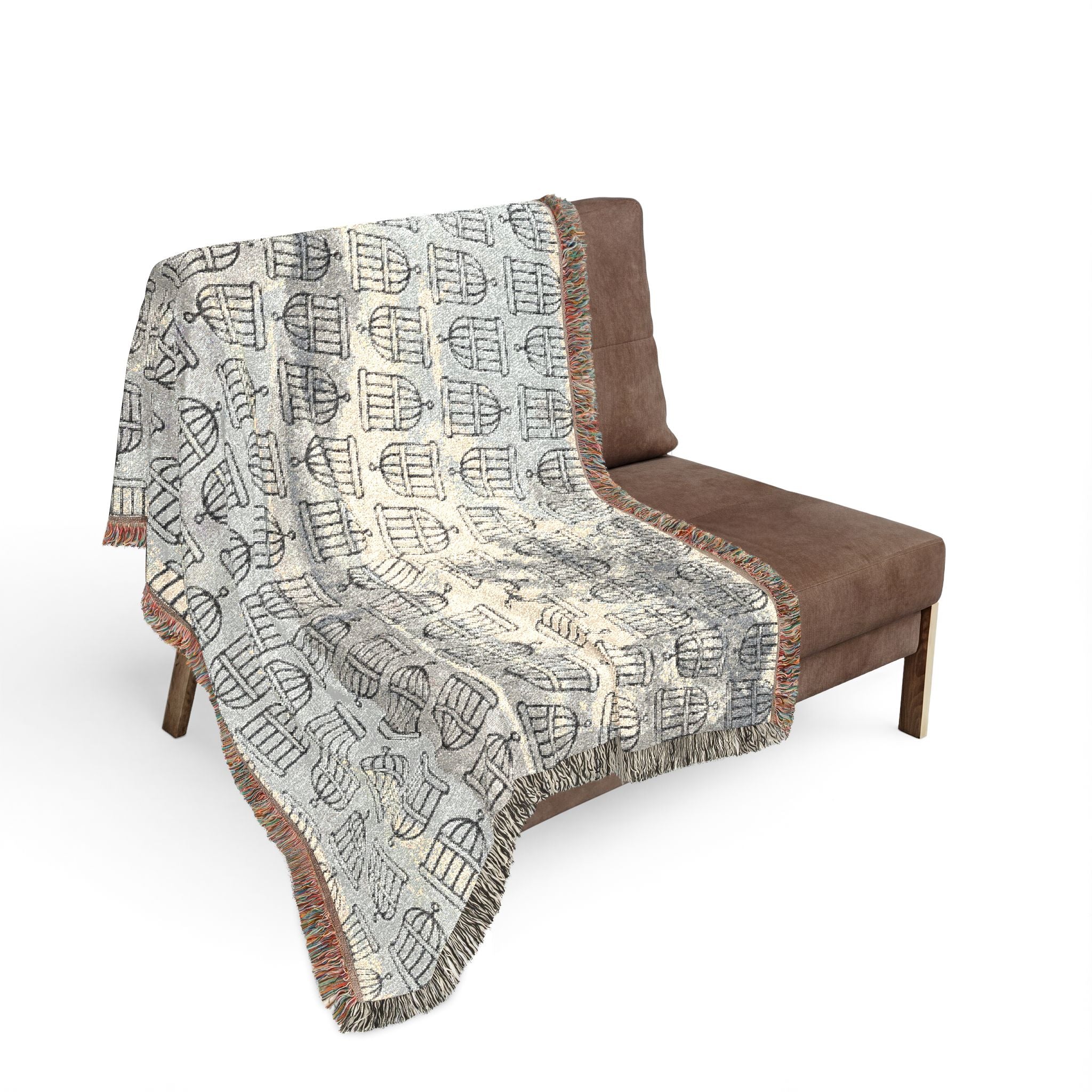 Cage Print Woven Blanket
