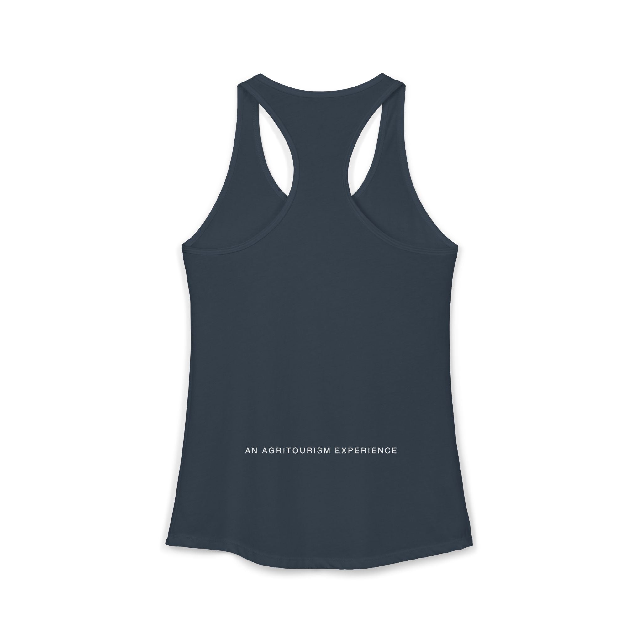 Women's Racerback Tank | White Simple Logo