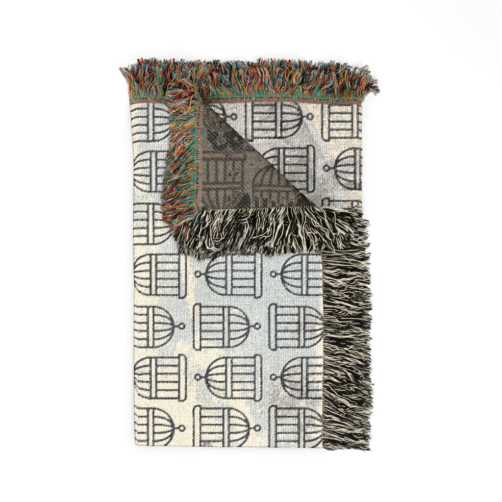 Cage Print Woven Blanket