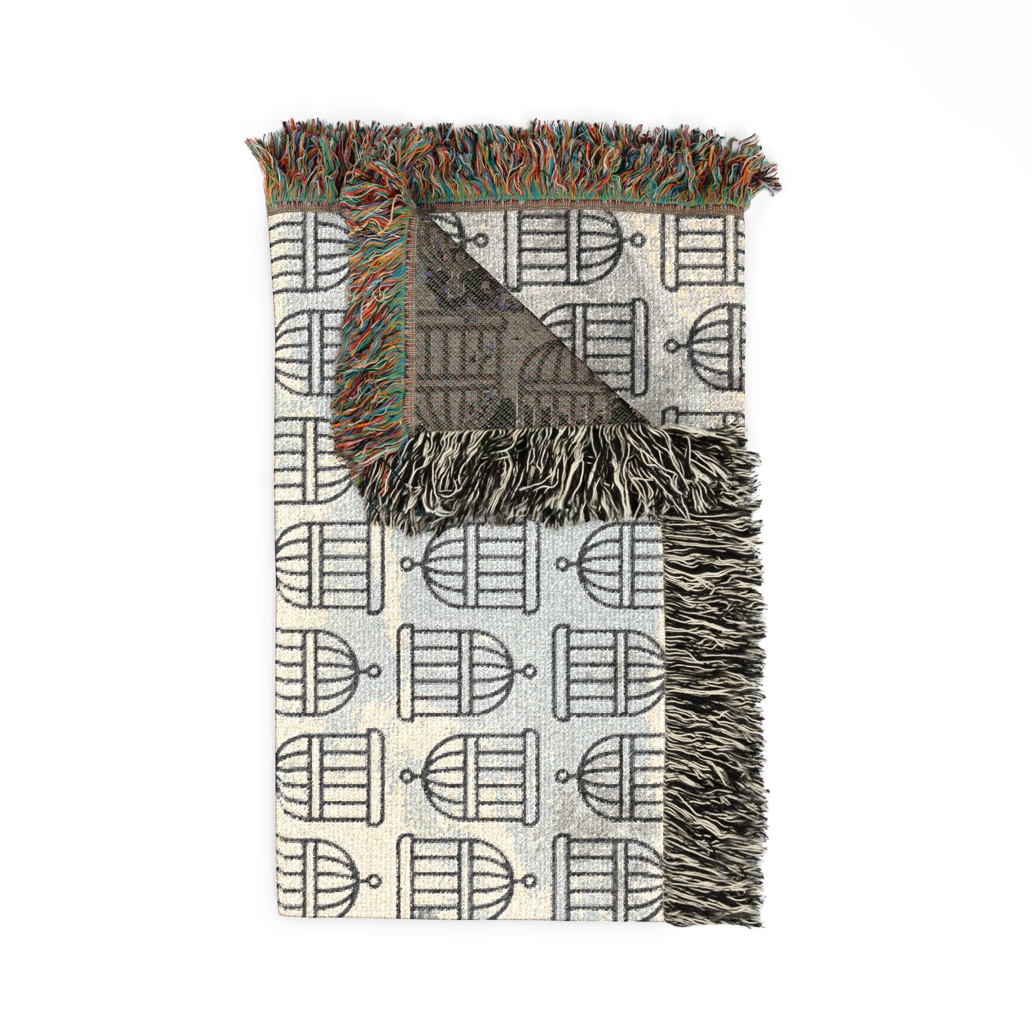 Cage Print Woven Blanket