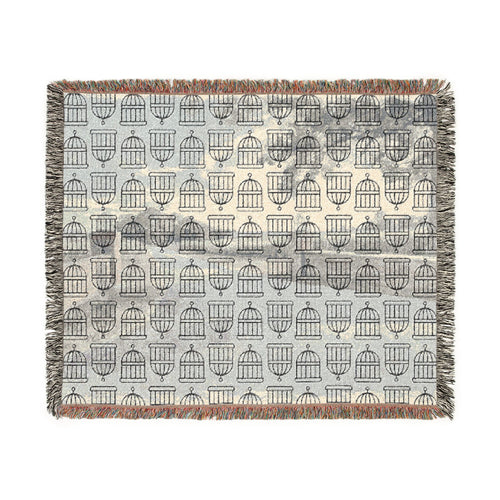 Cage Print Woven Blanket