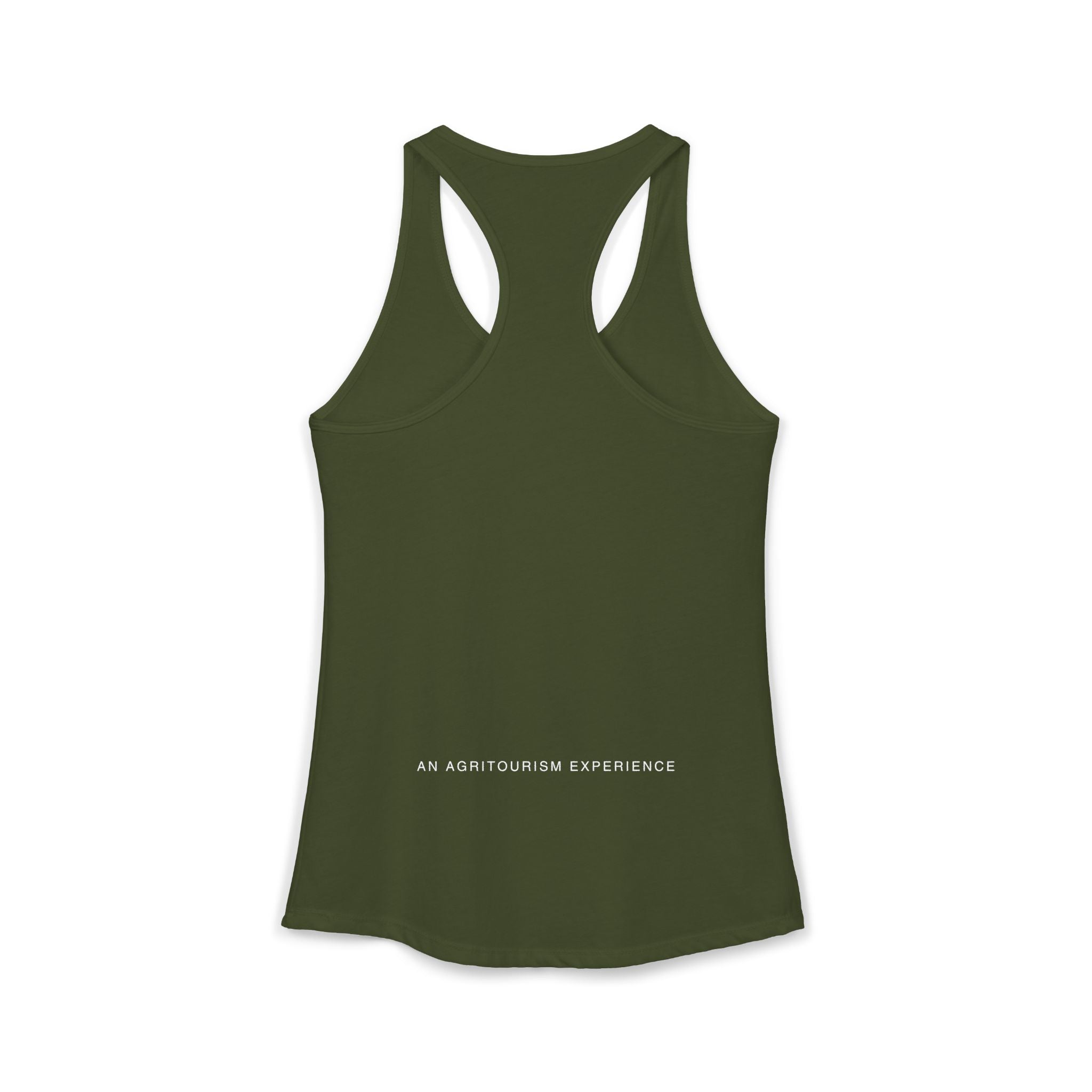 Women's Racerback Tank | White Simple Logo