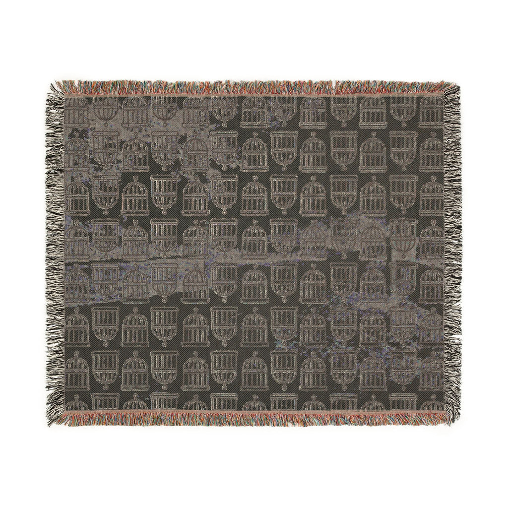 Cage Print Woven Blanket