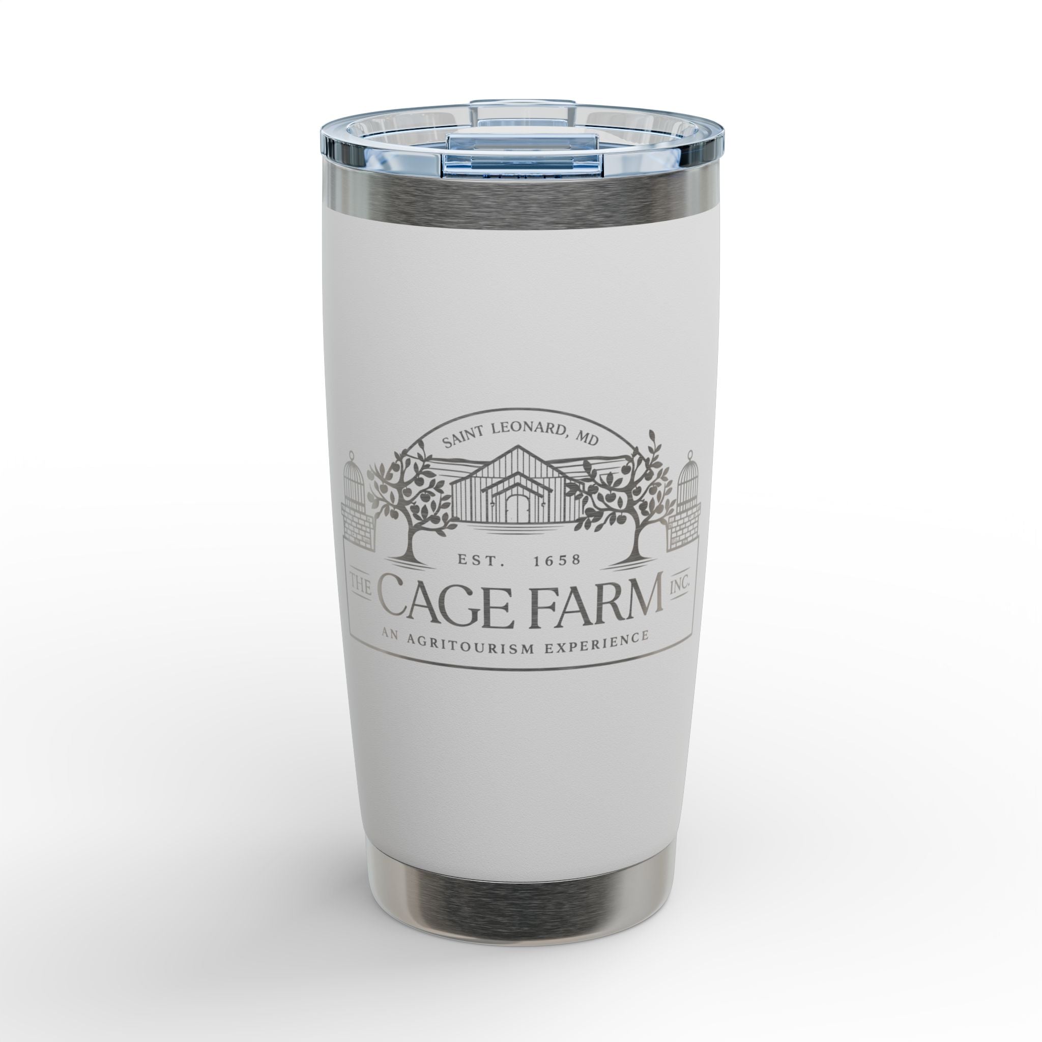 Cage Farm Engraved 20oz Tumbler — Insulated Stainless Steel Travel Cup
