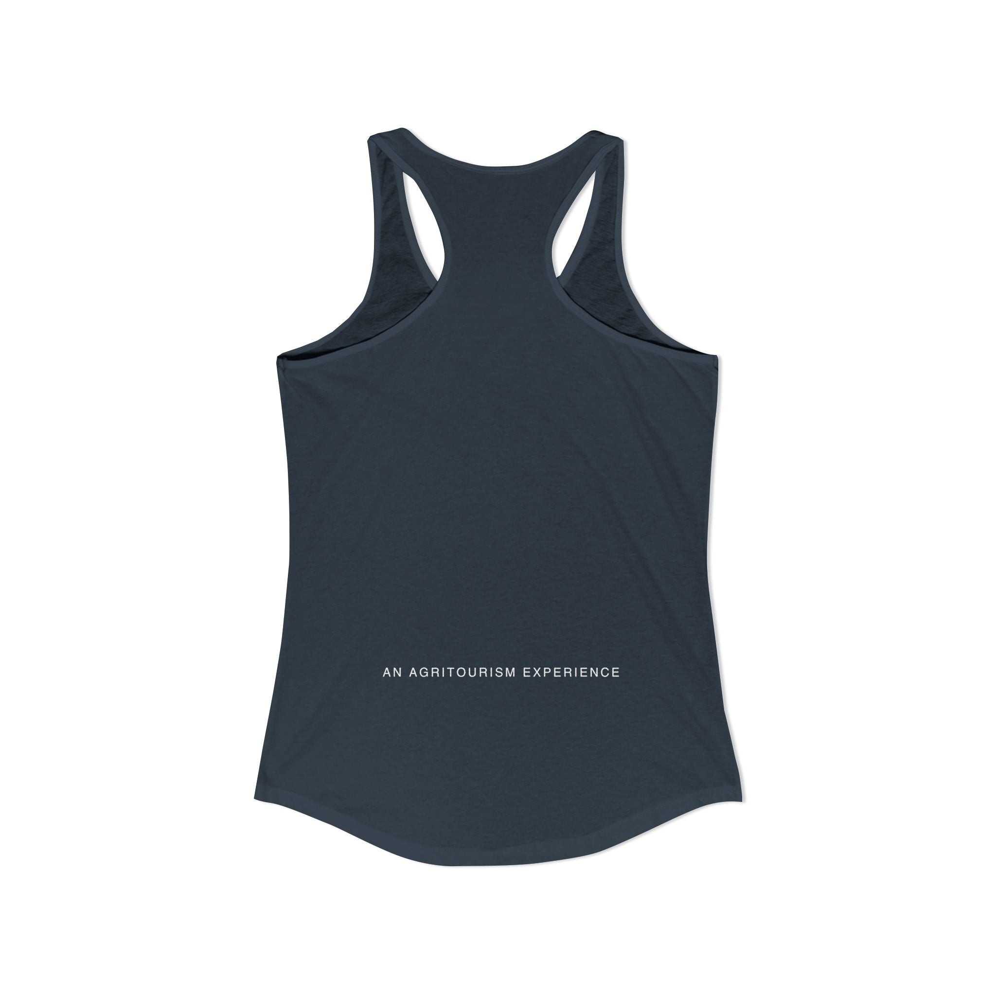 Women's Racerback Tank | White Simple Logo