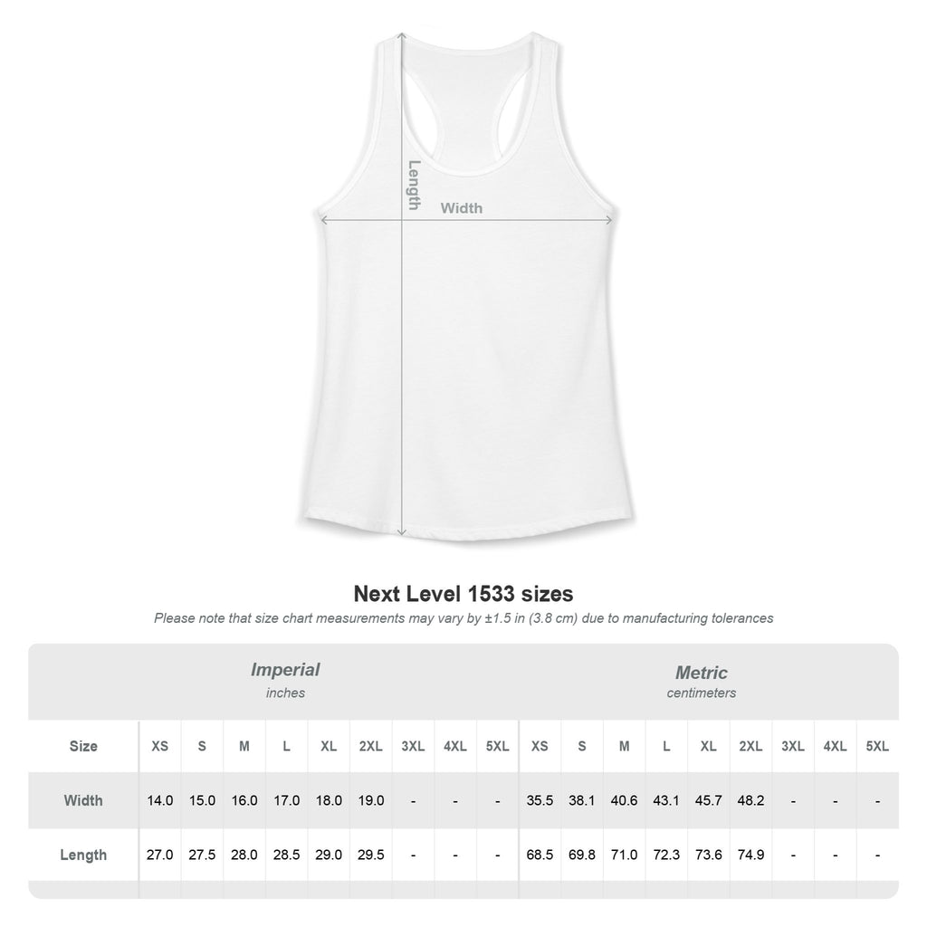 Women's Racerback Tank | White Simple Logo
