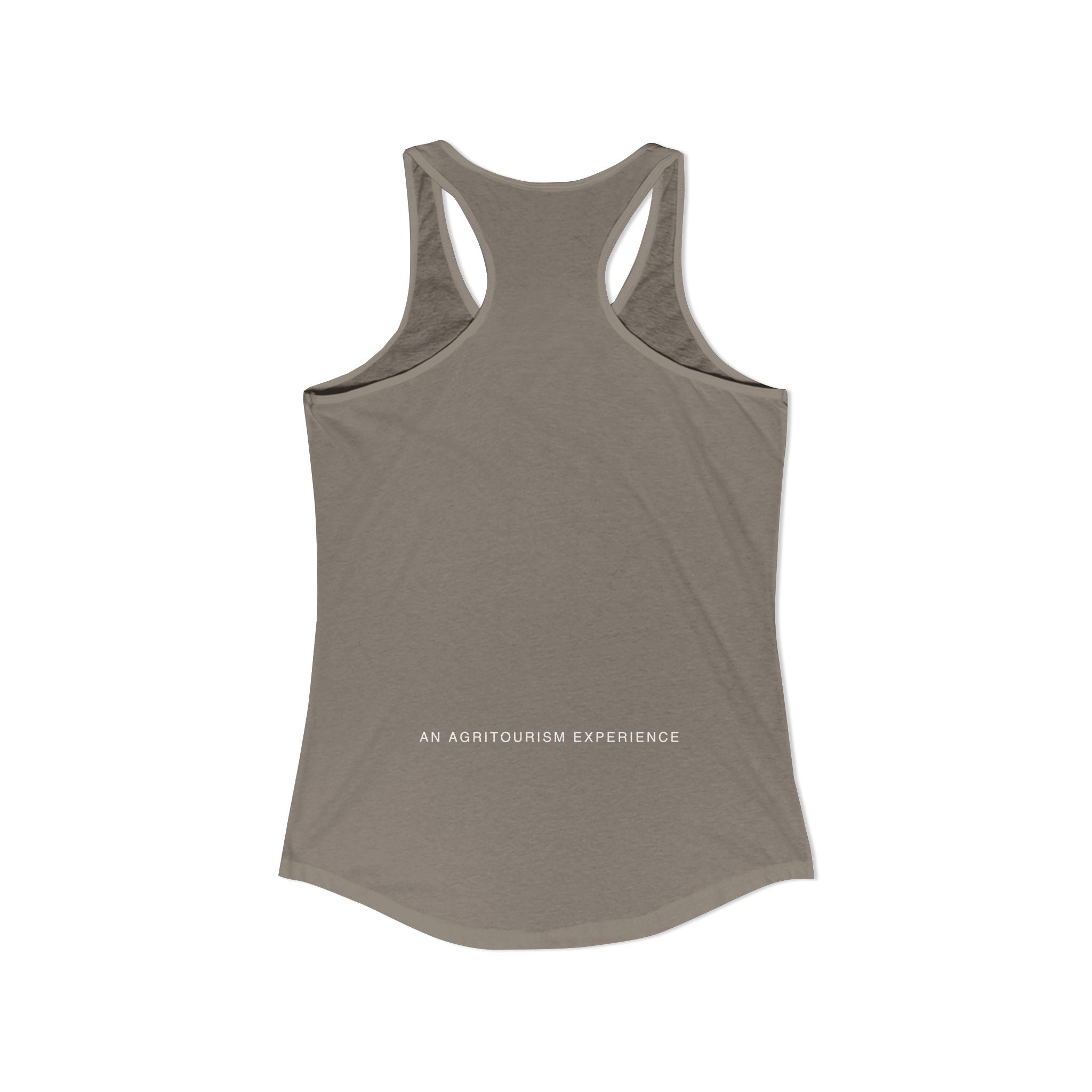 Women's Racerback Tank | White Simple Logo